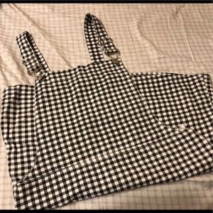 Checkered Overall Dress